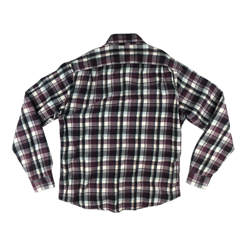Vintage Y2K Purple and Black OshKosh Plaid Flannel Shirt M