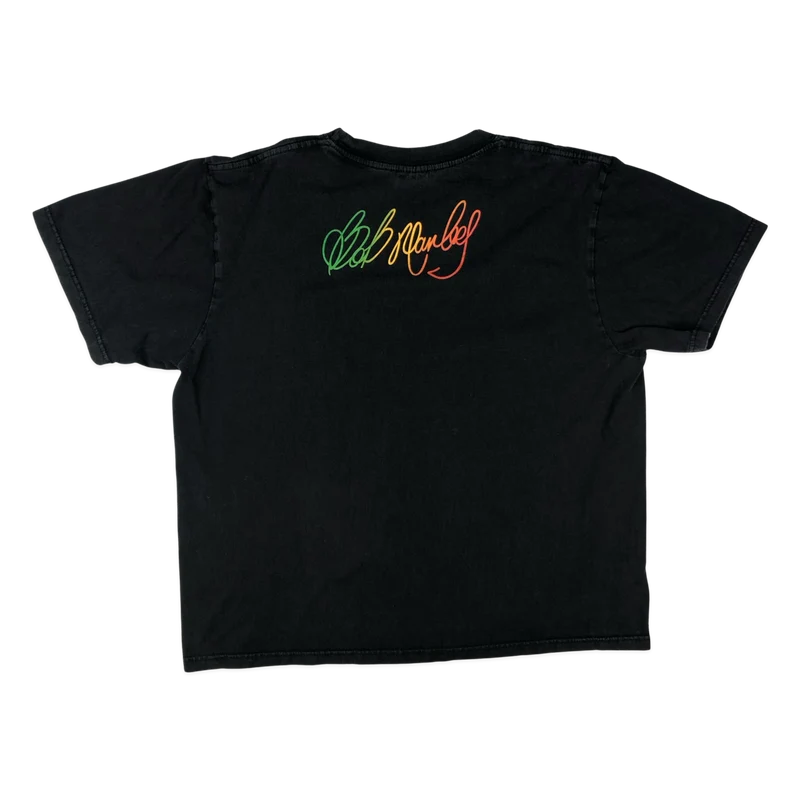 Vintage Black Bob Marley One Love Graphic Tee L