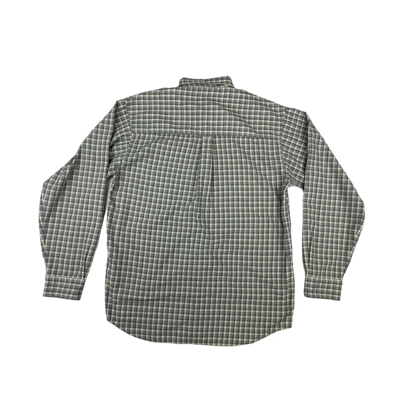 Vintage Columbia Blue and Brown Plaid Flannel Shirt XXL