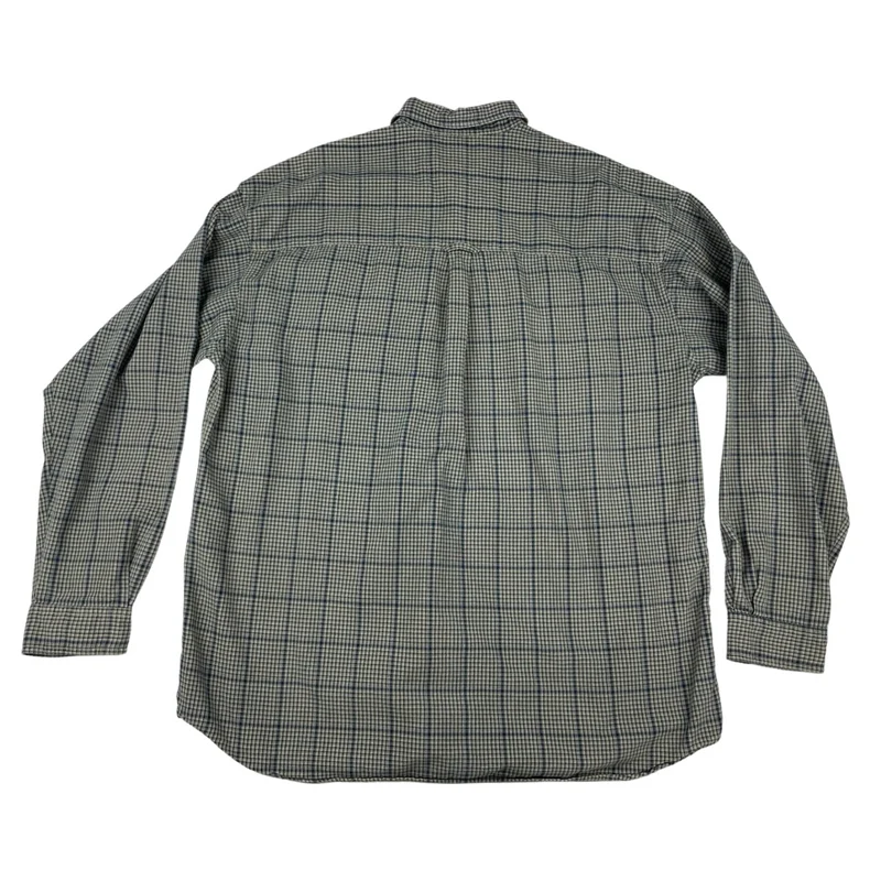 Vintage Columbia Grey and Green Plaid Flannel Shirt 3XL
