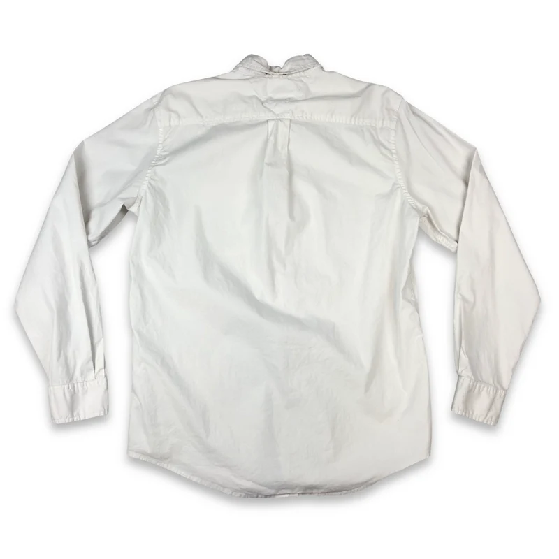 Vintage Tommy Hilfiger Plain White Button-Up Long Sleeve Casual Formal Shirt XL