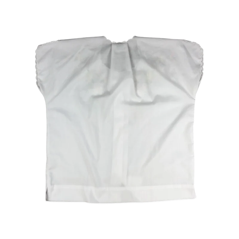 Vintage 80s 90s White Boxy Embroidered Blouse 14