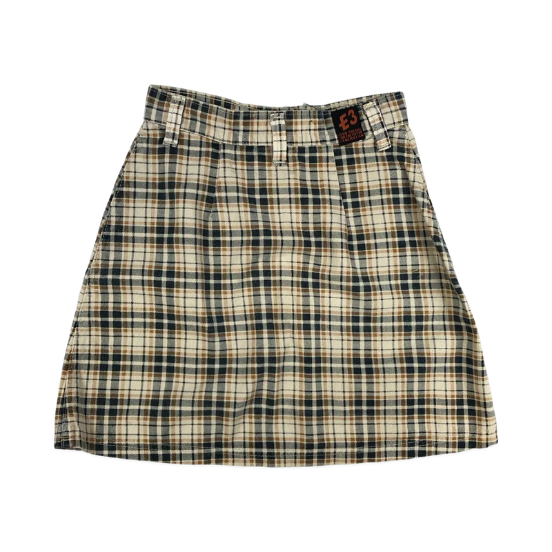 Vintage 90s Y2K Plaid Denim Skirt 6