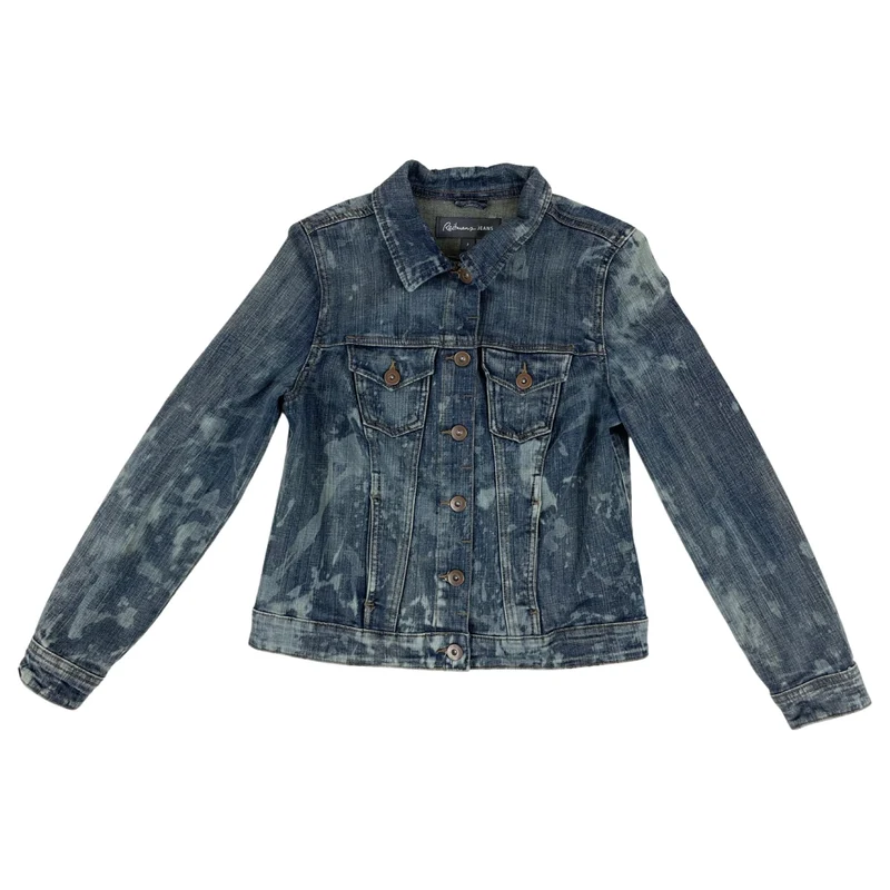 Vintage Y2K Bleach Tie Dye Denim Jacket S