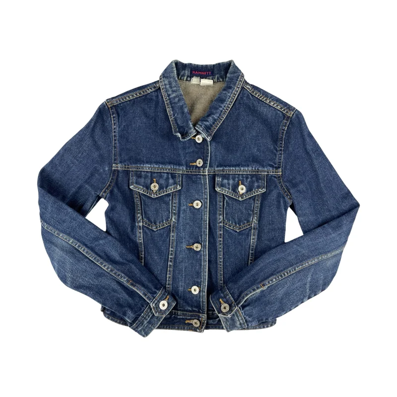 Vintage Ladies Denim Jacket Dark Blue 8