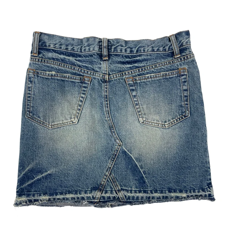 Vintage Y2K Distressed Denim Mini Skirt 14