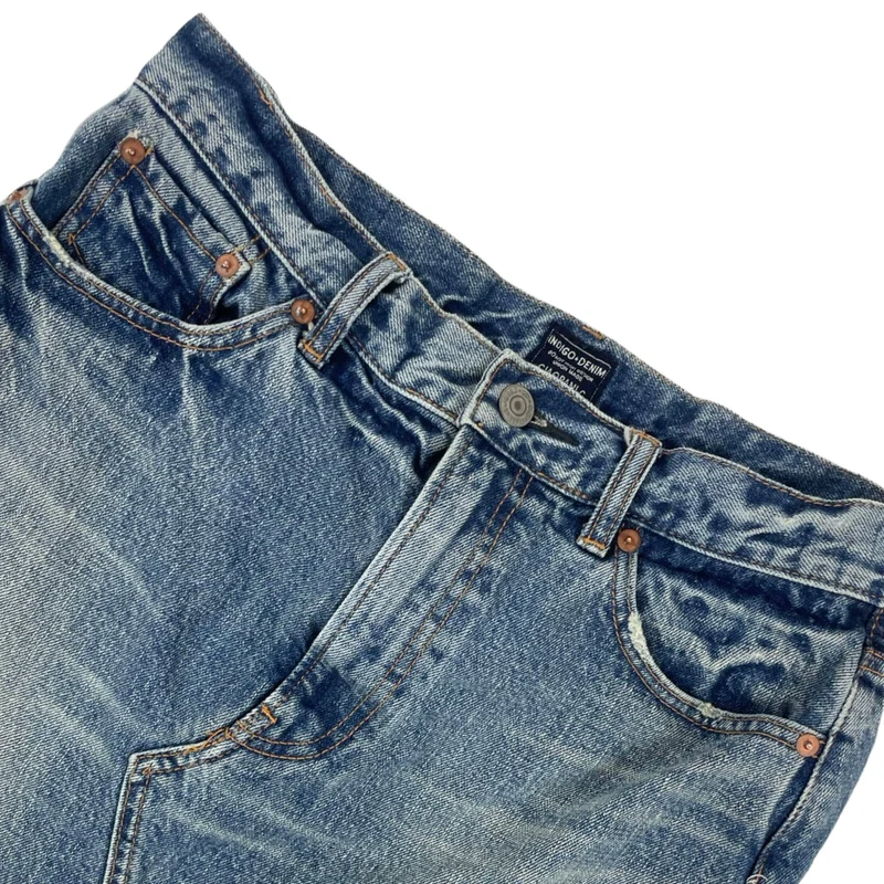 Vintage Y2K Distressed Denim Mini Skirt 14