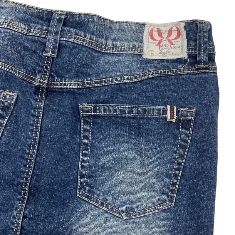Vintage Denim Skirt Micro Low Rise 10