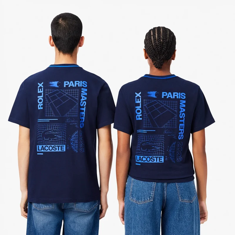 T-SHIRT LACOSTE ROLEX PARIS MASTERS GRAPHIC