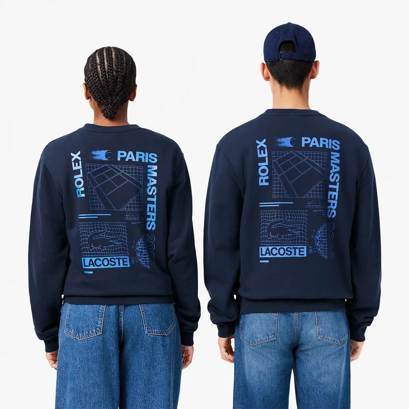 SWEAT LACOSTE ROLEX PARIS MASTERS GRAPHIC