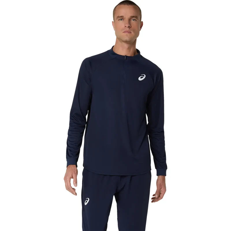 T-SHIRT ASICS COURT MANCHES LONGUES 1/4 ZIP