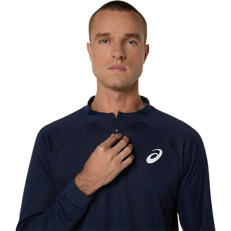 T-SHIRT ASICS COURT MANCHES LONGUES 1/4 ZIP