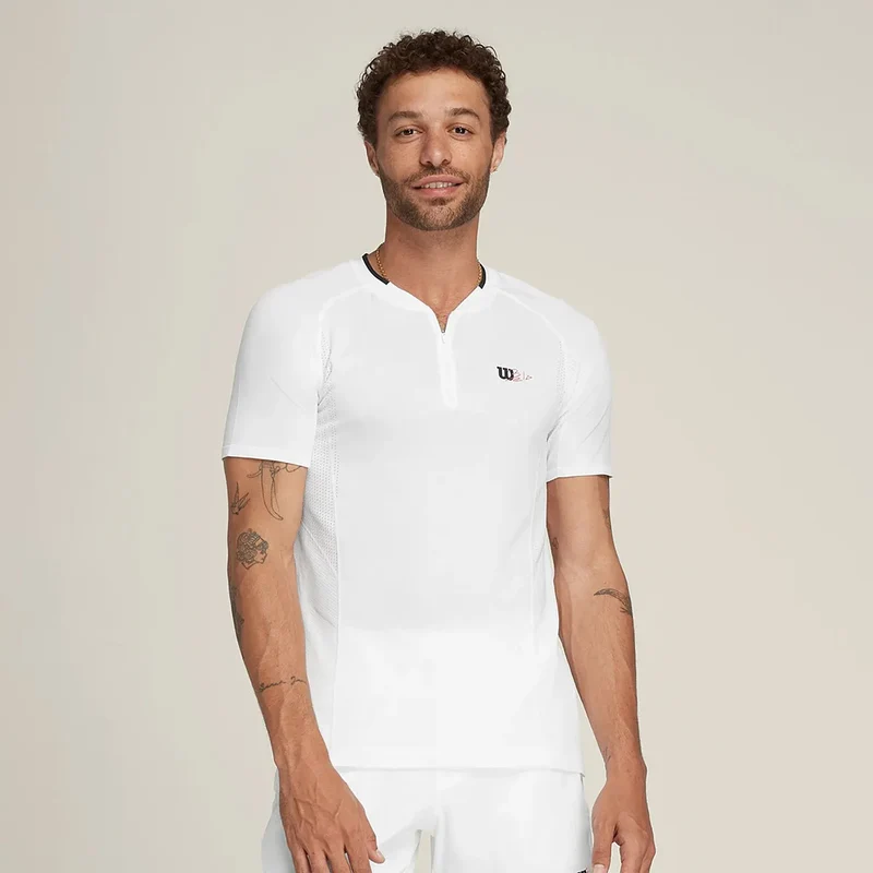 T-SHIRT WILSON BELA SERIES SEAMLESS ZIP HENLEY