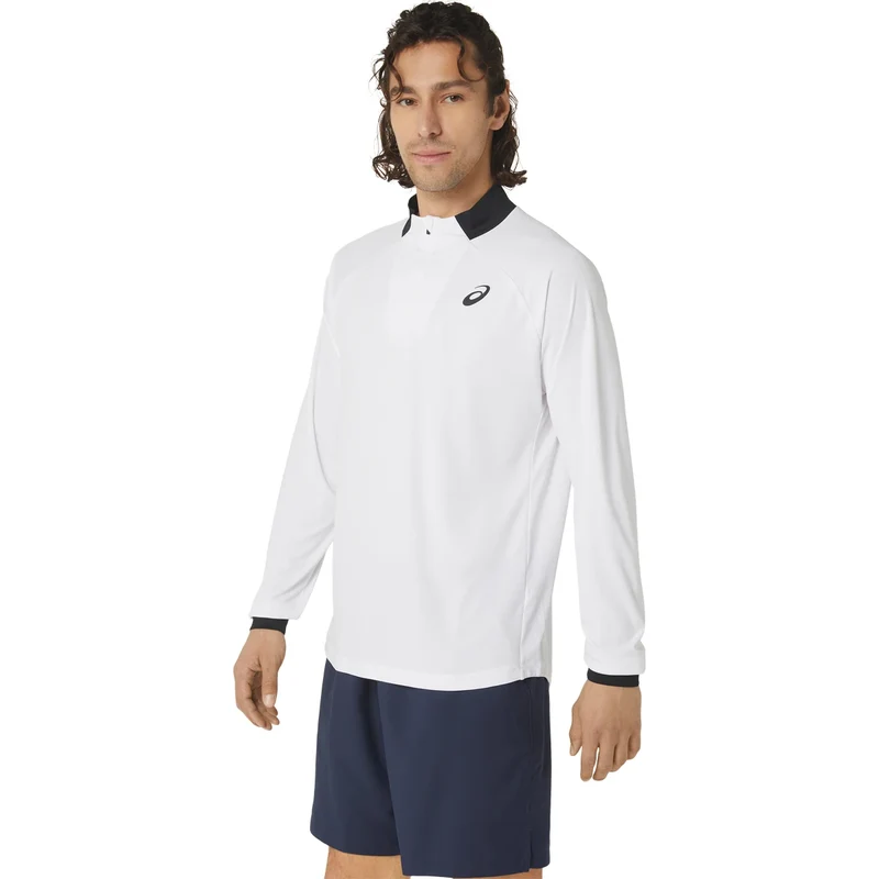 T-SHIRT ASICS COURT MANGUES LONGUES 1/2 ZIP