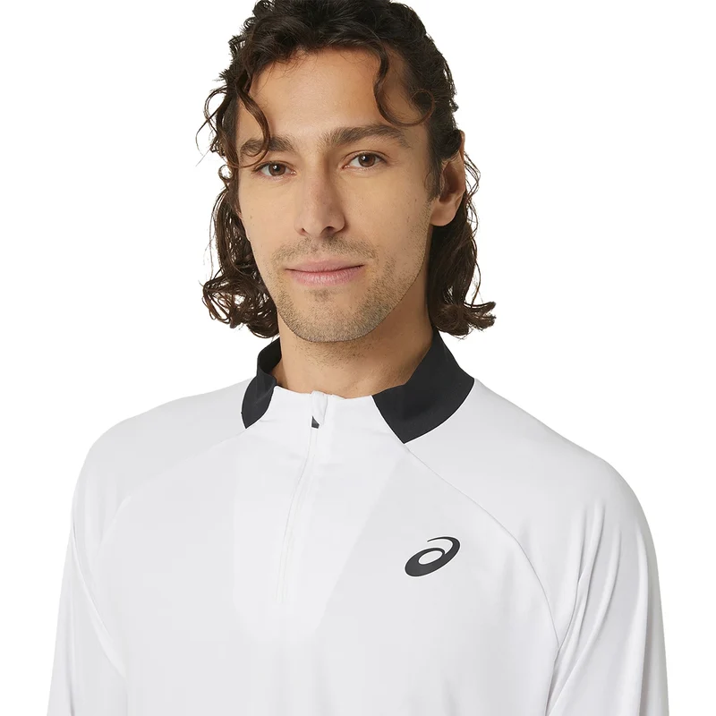T-SHIRT ASICS COURT MANGUES LONGUES 1/2 ZIP