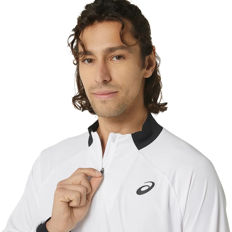 T-SHIRT ASICS COURT MANGUES LONGUES 1/2 ZIP
