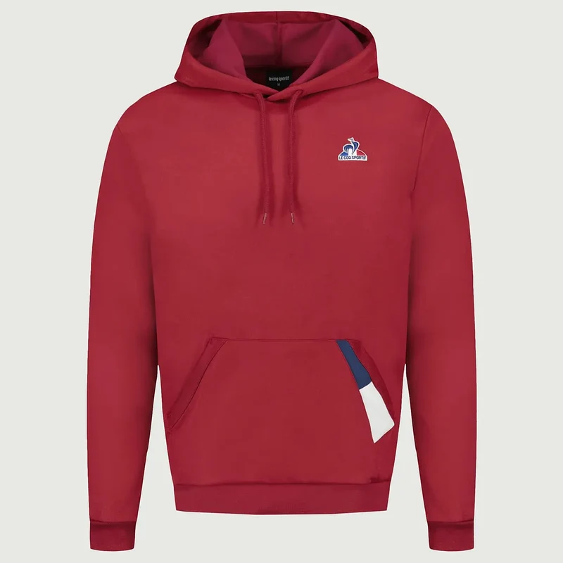 SWEAT LE COQ SPORTIF TRICOLORE A CAPUCHE
