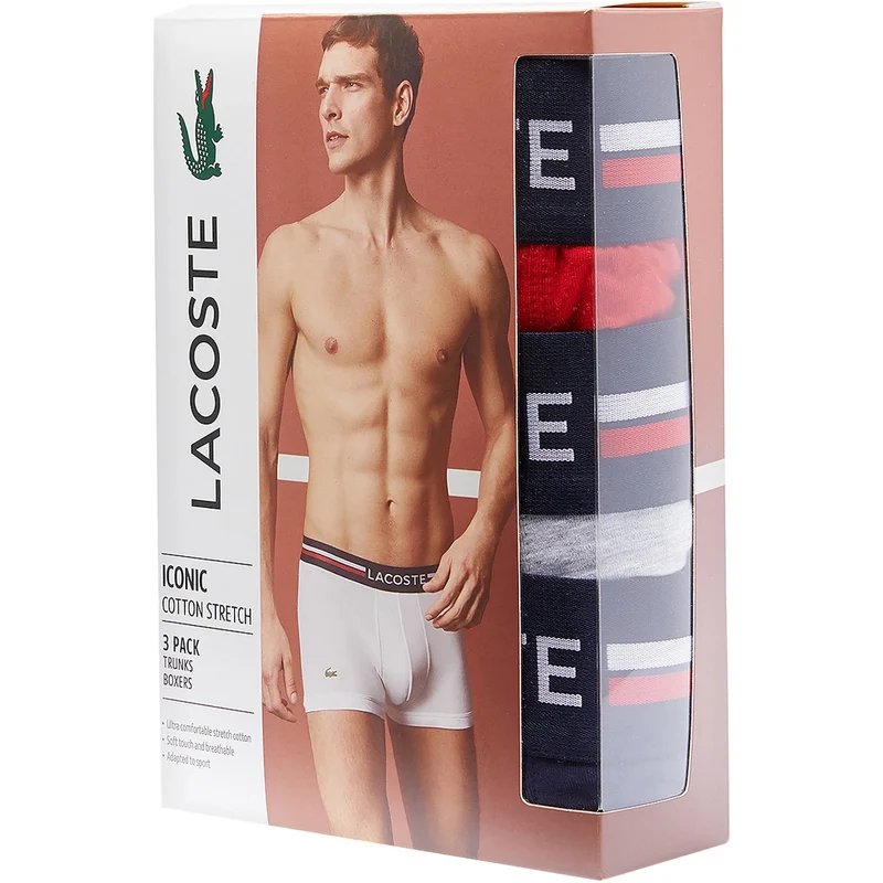 PACK DE 3 BOXERS COURTS LACOSTE