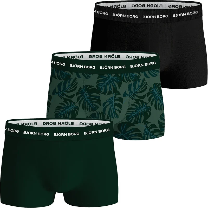 PACK DE 3 BOXERS BJORN BORG SPORTS COTON STRETCH TRUNK