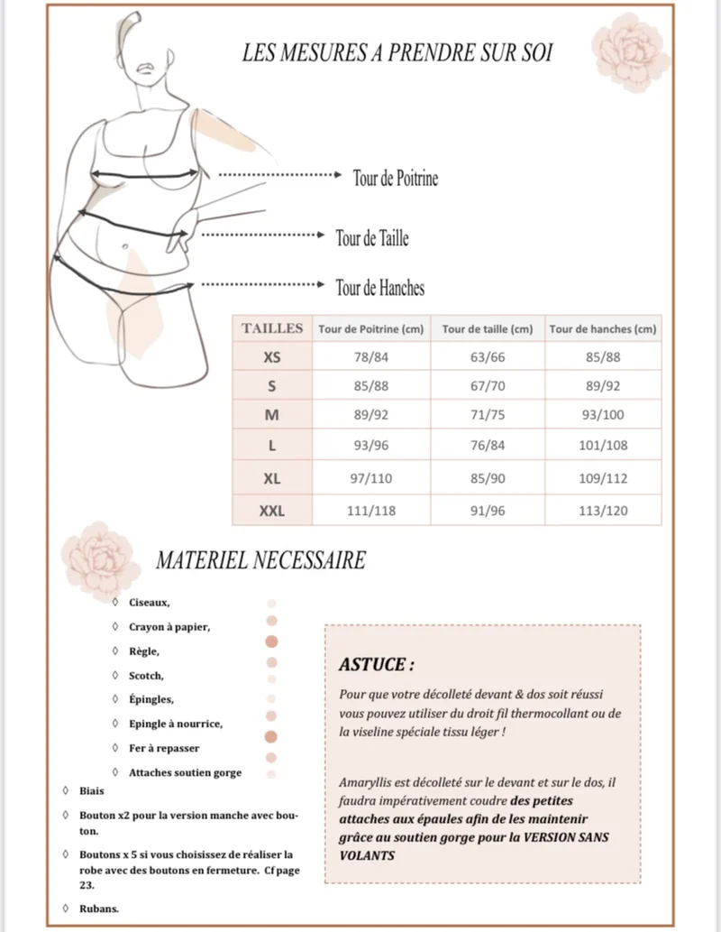 Patron de couture Amaryllis Robe
