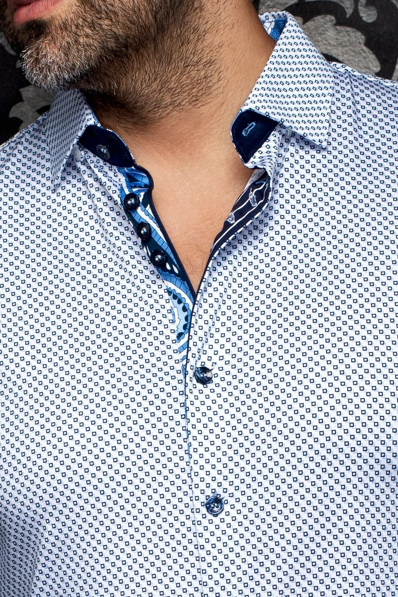 CHEMISE | SANLUCA, White Light Blue