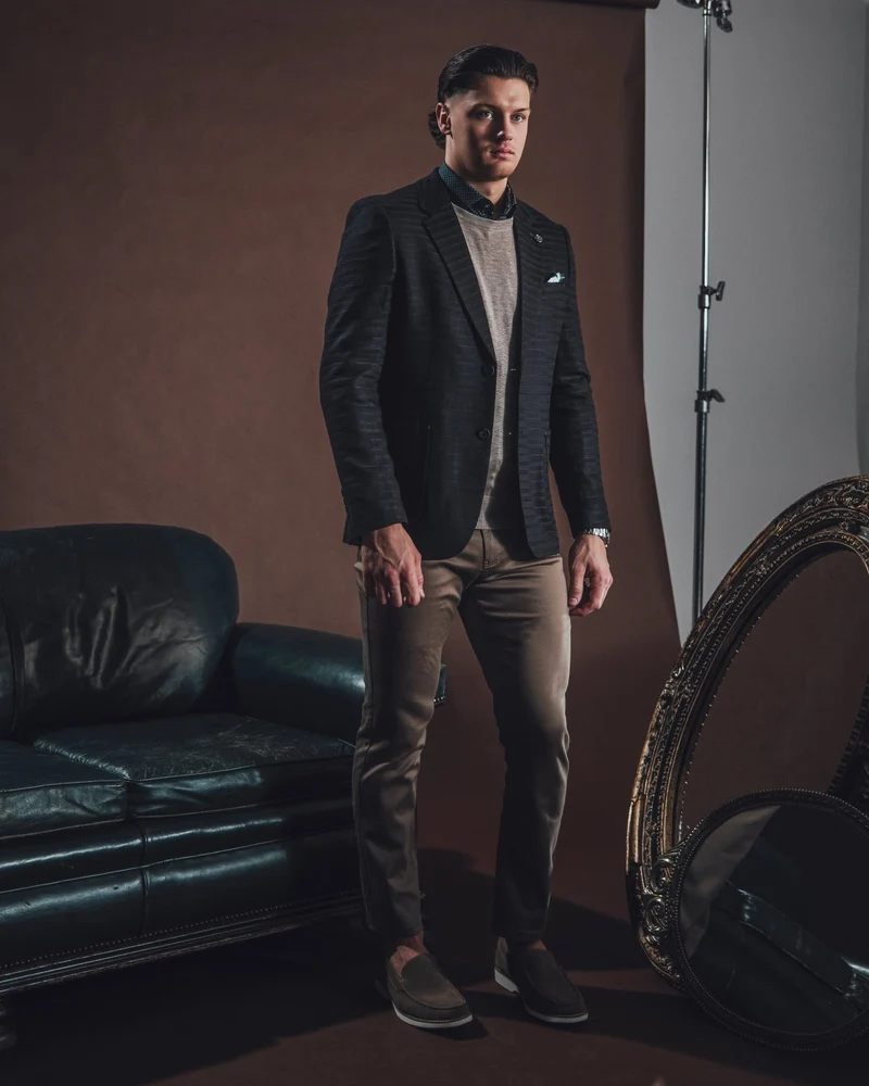 VESTON | ELBA, Navy Brown