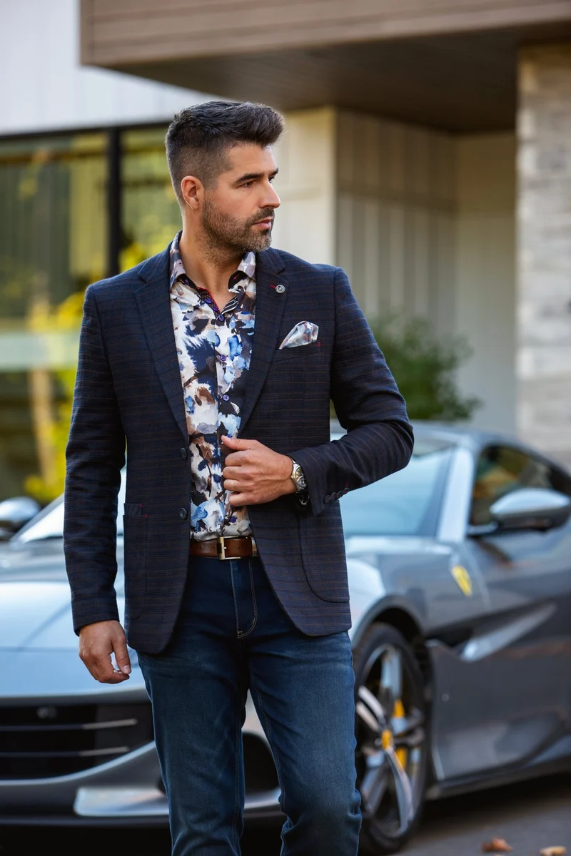 VESTON | ELBA, Navy Brown