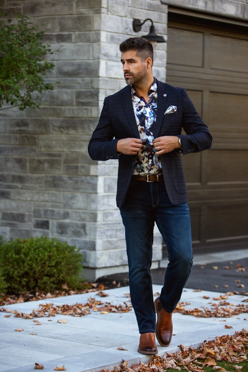 VESTON | ELBA, Navy Brown