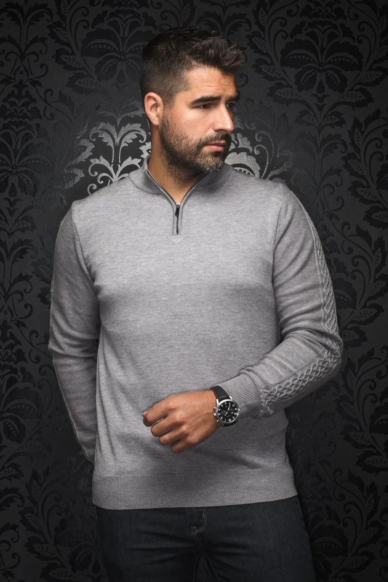 CHANDAIL EN LAINE MÉRINOS | MESTA, med grey