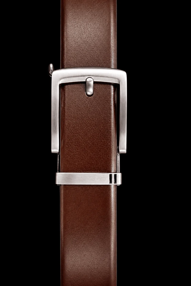 CEINTURE TRESSÉE | VALLELUNGA, BROWN BRUSHED NICKEL