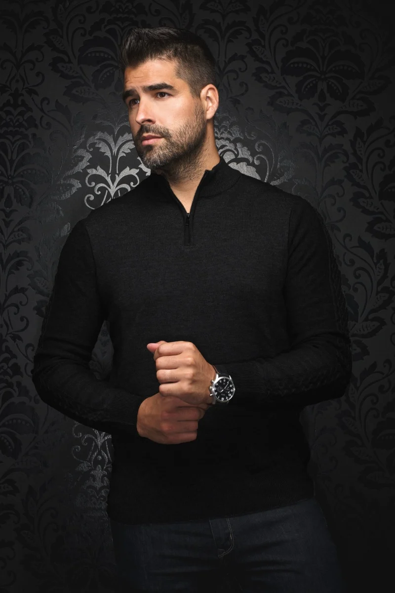 CHANDAIL EN LAINE MÉRINOS | MESTA, black