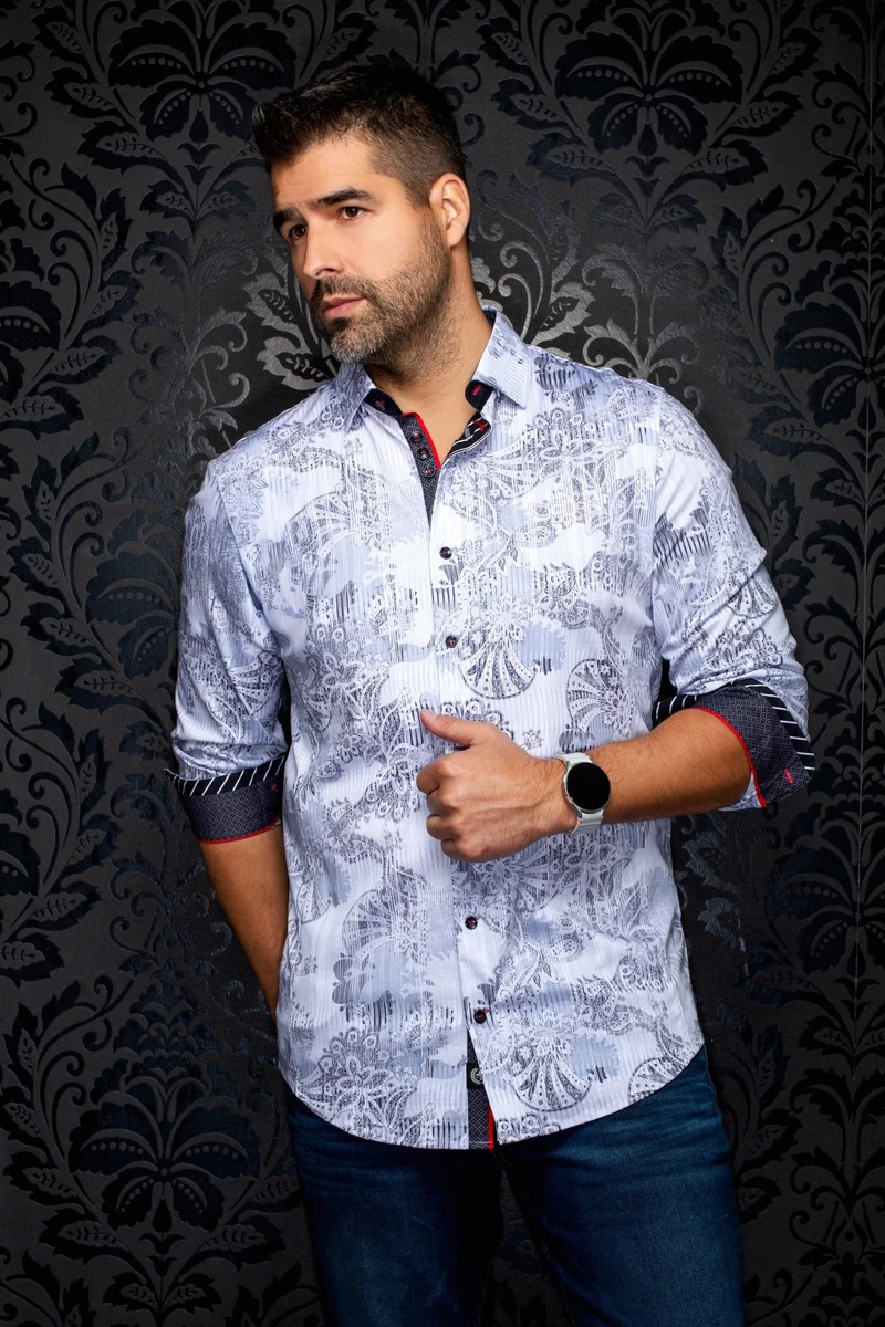 CHEMISE | KALIMANTAN, White Grey