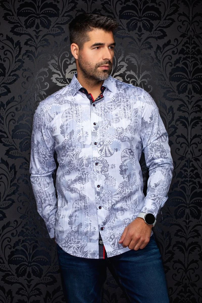 CHEMISE | KALIMANTAN, White Grey