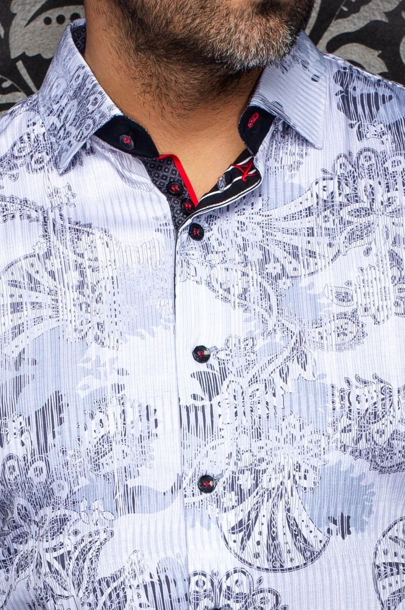 CHEMISE | KALIMANTAN, White Grey