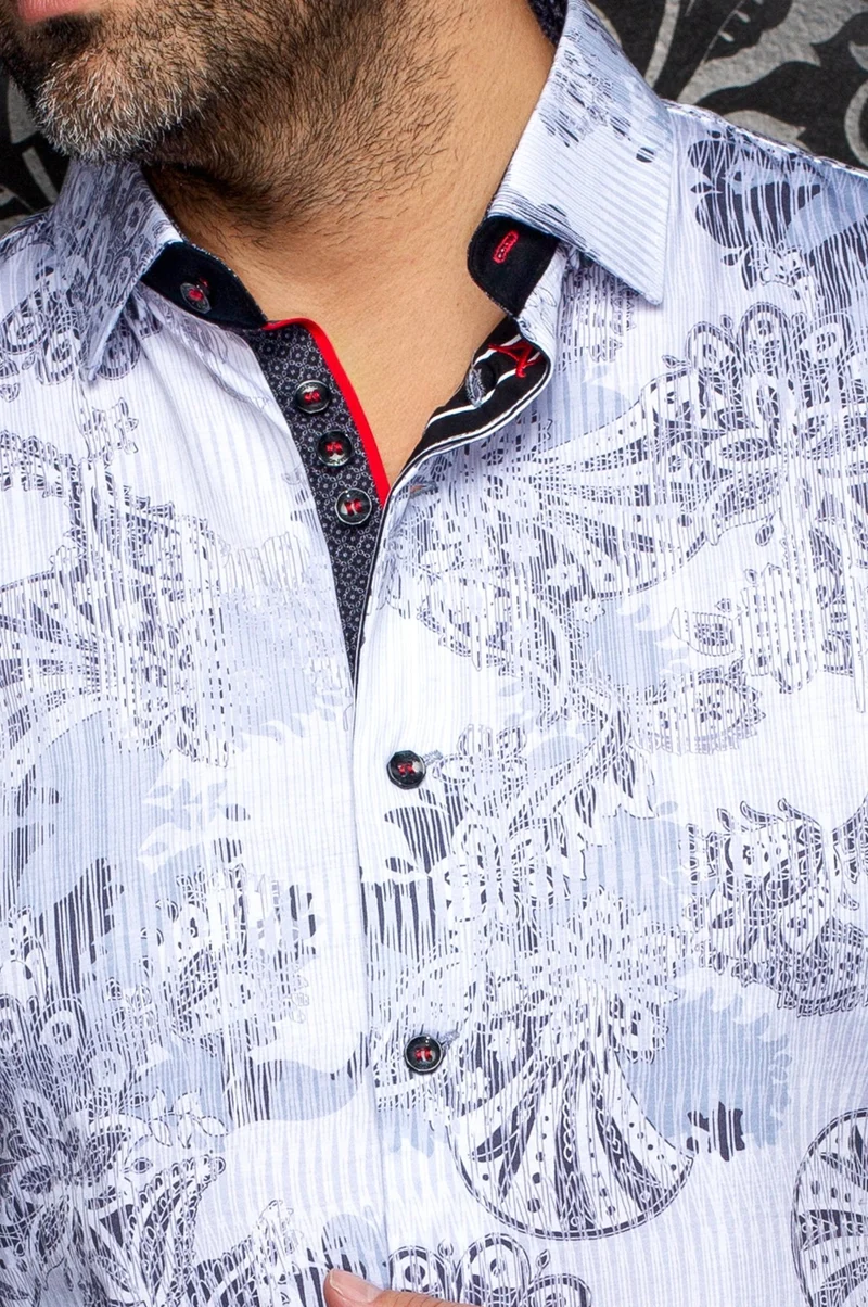 CHEMISE | KALIMANTAN, White Grey