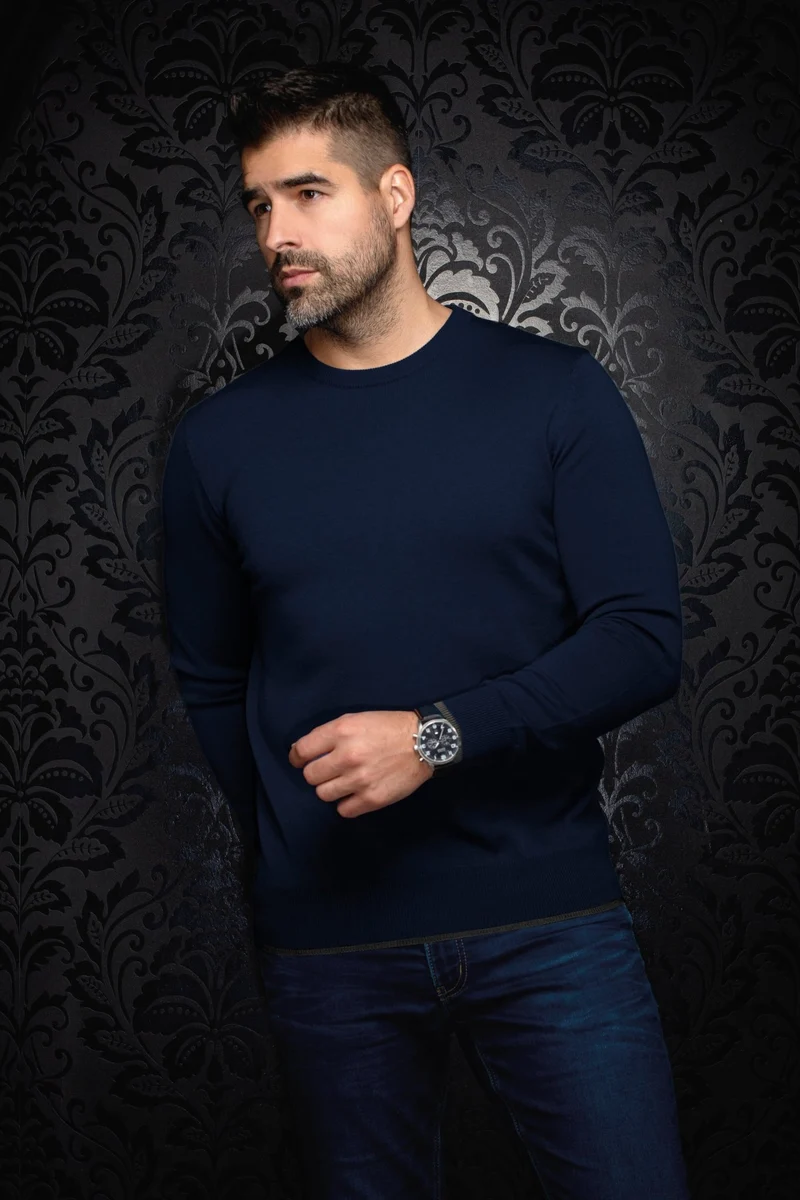 CHANDAIL CACHEMIRE | LACAUNE, Navy