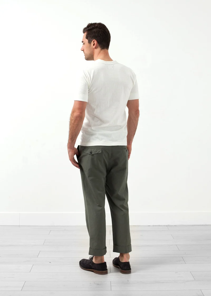 Flat Front Cuffed Trouser
