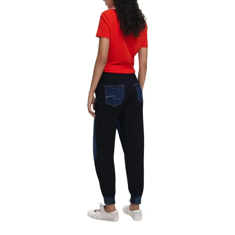 Jean en denim de coton bleu stretch Desigual pour femme