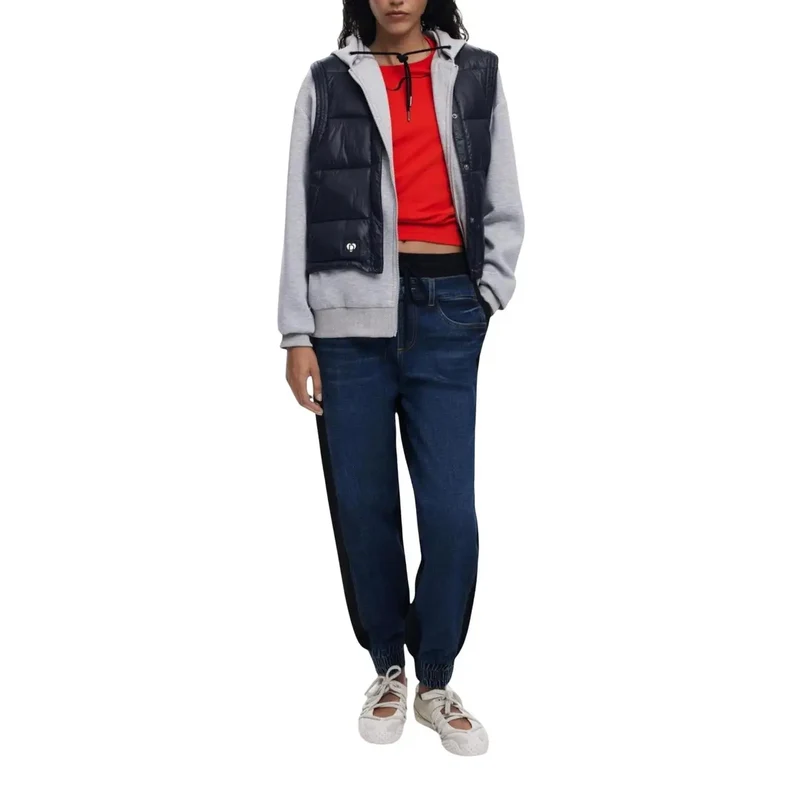 Jean en denim de coton bleu stretch Desigual pour femme