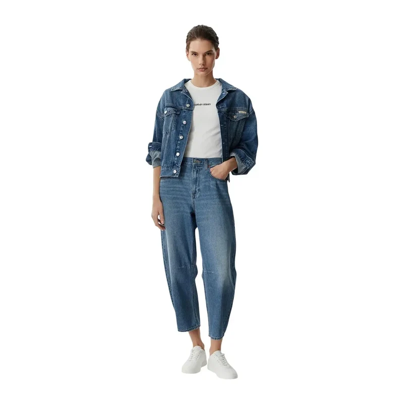 Calvin Klein Jean en denim de coton bleu pour femme