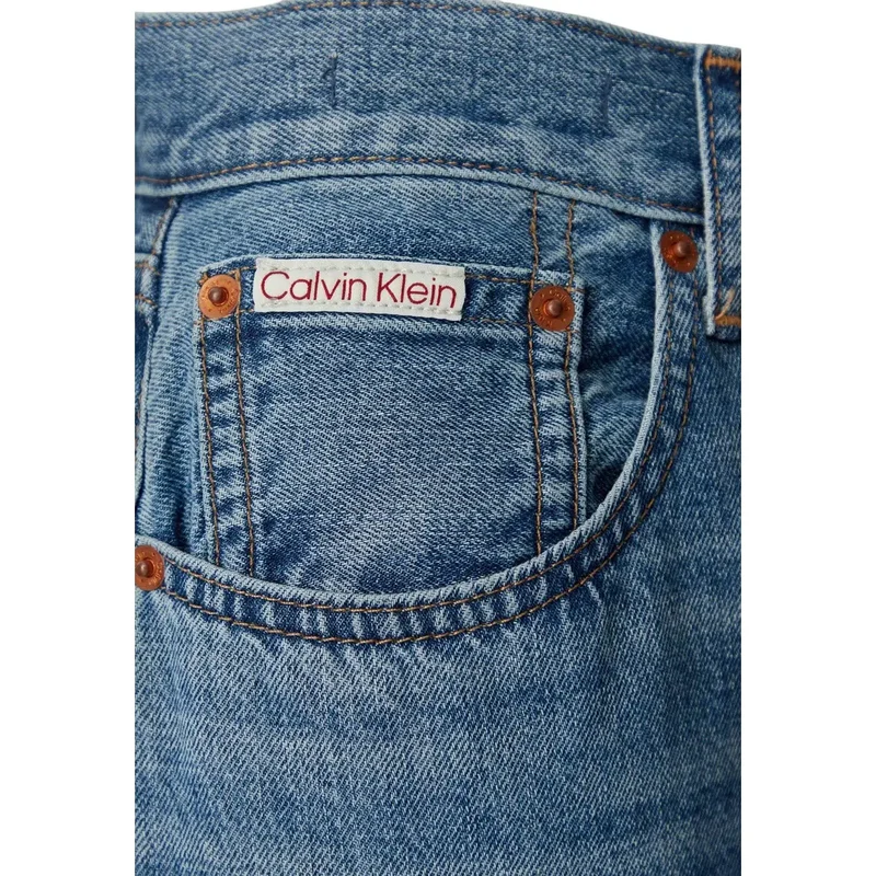 Calvin Klein Jean en denim de coton bleu pour femme
