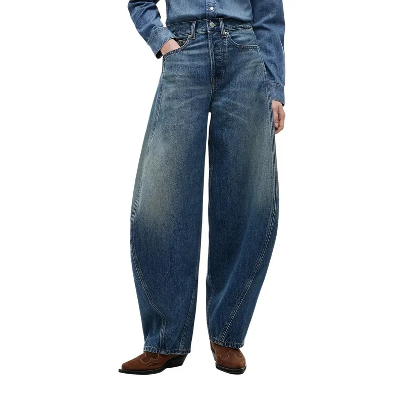 Tommy Hilfiger Jean en denim bleu pour femme, coupe mi-mollet