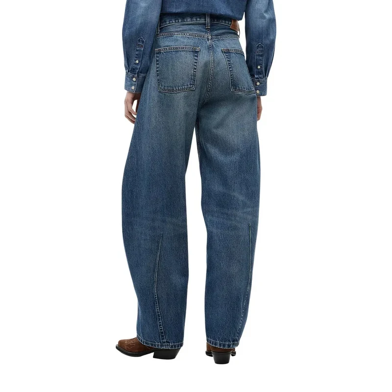 Tommy Hilfiger Jean en denim bleu pour femme, coupe mi-mollet