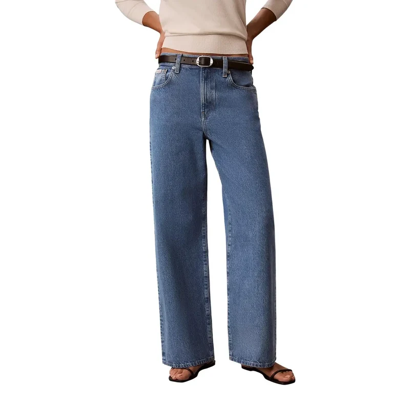 Calvin Klein Jean en denim de coton bleu pour femme