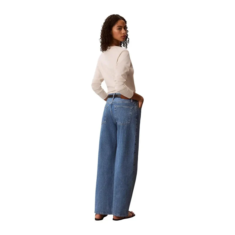 Calvin Klein Jean en denim de coton bleu pour femme