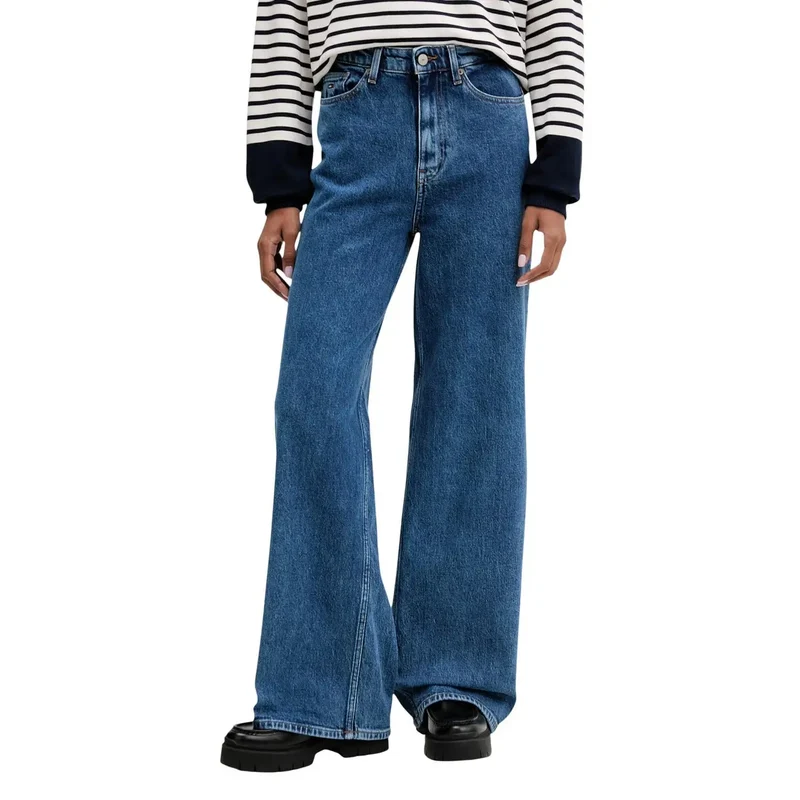 Tommy Hilfiger Jean large pour femme en coton bleu clair