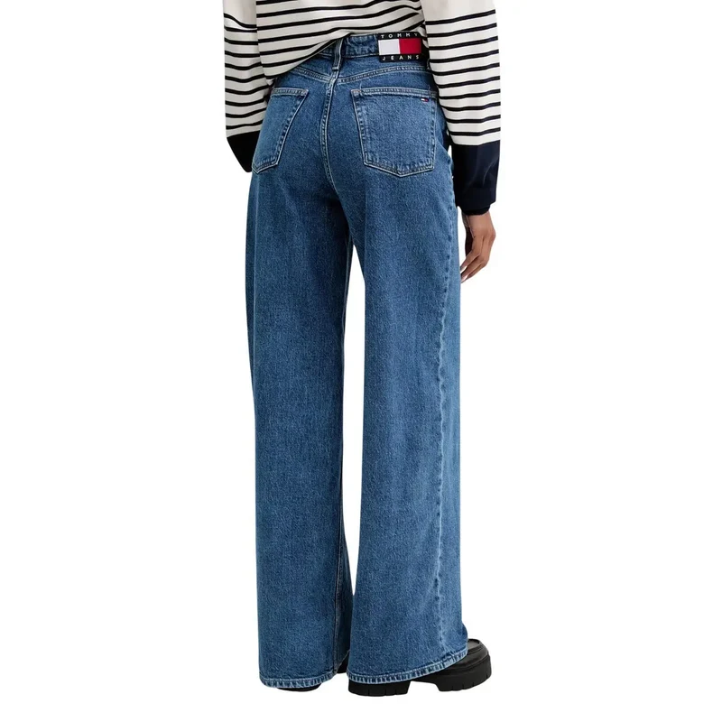 Tommy Hilfiger Jean large pour femme en coton bleu clair