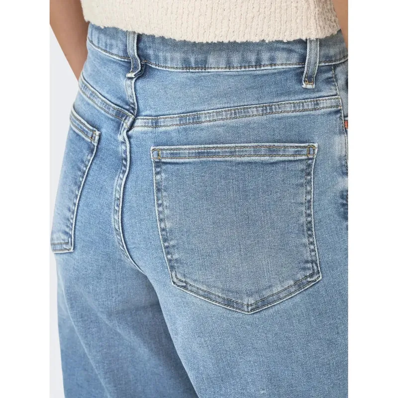 Only Jean en coton bio bleu clair pour femme