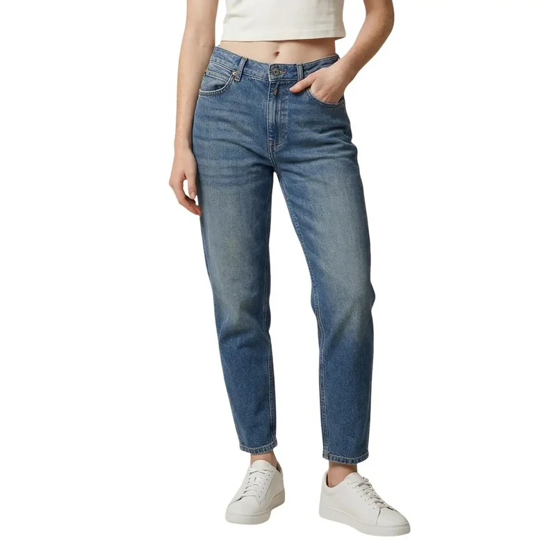 Jean en denim bleu pour femme Replay avec poches avant et arrière
