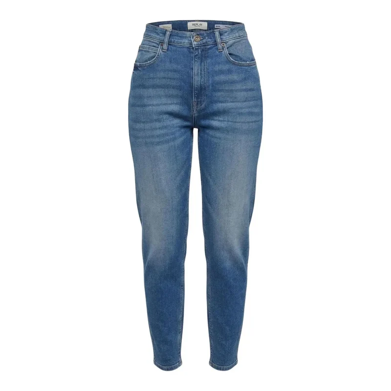 Jean en denim bleu pour femme Replay avec poches avant et arrière